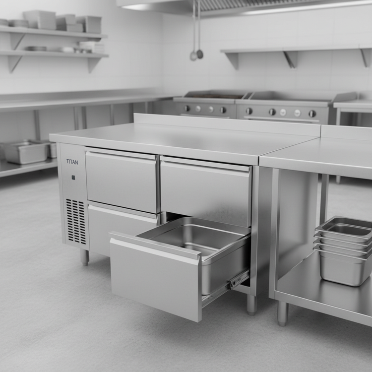 Product image #3 for Titan JFLH-02R-T-36 Fire & Ice 36" Remote Refrigeration Freezer Base