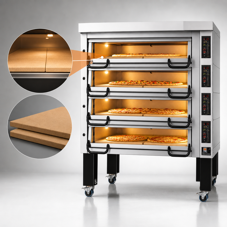 Product image #4 for PizzaMaster PM 914ED Full-Size 4-Deck Electric Stone Hearth Pizza Oven with Ceramic Clay Stones