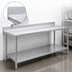 Thumbnail image #4 for Eagle Spec-Master 108-Inch x 30-Inch Stainless Steel Work Table with Backsplash and Undershelf