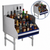 Thumbnail image #4 for 5-Step Freestanding Stainless Steel Liquor Bottle Display Unit with 7-Inch Backsplash