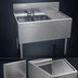 Thumbnail image #4 for Glastender Two-Compartment Underbar Sink Unit with Right Drainboard and Deck-Mount Faucet, 36 Inch Wide