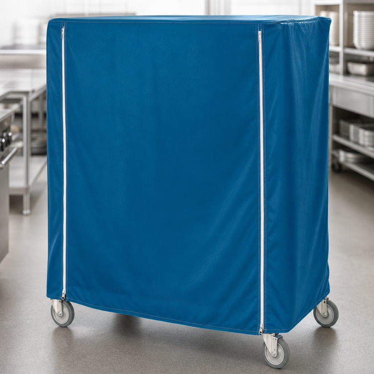 Product image #4 for Metro Waterproof Banquet Cart Cover for 36 x 24 x 62 Inch Carts, Mariner Blue