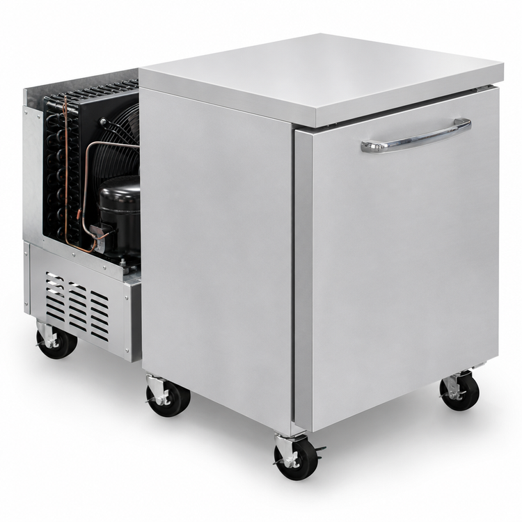 Product image #4 for Continental Refrigerator 32-Inch One-Section Work Top Freezer with Stainless Steel Flat Top and R290 Refrigeration