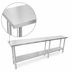 Thumbnail image #4 for Sapphire 84-Inch x 14-Inch Stainless Steel Flat Top Worktable with Undershelf