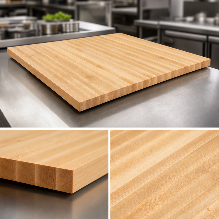Product image #4 for John Boos Boos Block 48 x 48 Inch Square Edge Grain Maple Kitchen Countertop, 1-3/4 Inch Thick, Varnique Finish