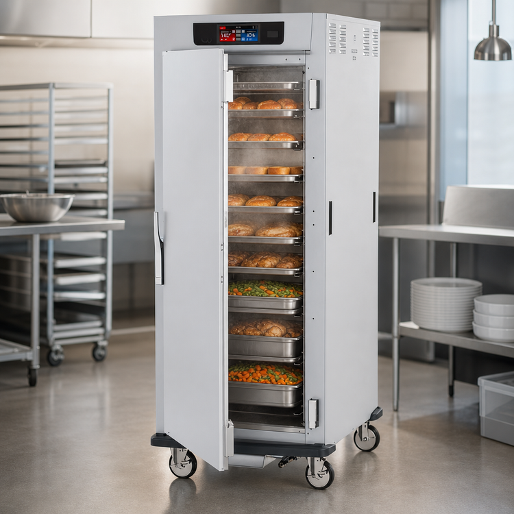 Product image #4 for Metro C5 9 Series Mobile Full-Height Pass-Thru Controlled Humidity Heated Holding and Proofing Cabinet with Solid & Glass Doors