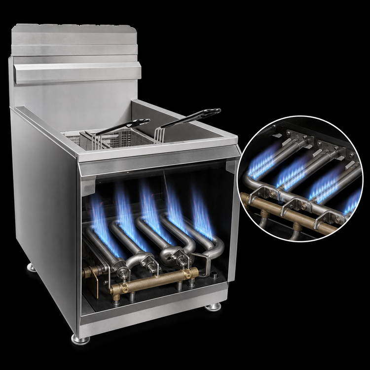 Product image #4 for Globe 30-Lb. Natural Gas Countertop Fryer, Single Pot