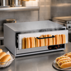 Thumbnail image #4 for Nemco Food Equipment Roll-A-Grill 8018-BW-230 24-Bun Moist Heat Bun Warmer, Stainless Steel, 230V