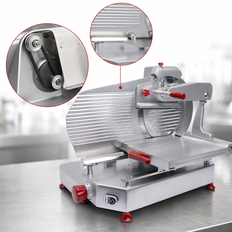 Product image #4 for Trento MS-IT-0300-CE 12-Inch Belt-Driven Manual Feed Electric Meat Slicer, 1/2 HP, 110V