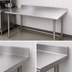 Thumbnail image #4 for Advance Tabco 84-Inch x 24-Inch 16-Gauge 430 Stainless Steel Work Table with 1-1/2-Inch Rear Up-Turn