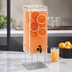 Thumbnail image #4 for Cal-Mil Mid-Century 3 Gallon Square Beverage Dispenser with Ice Chamber, Drip Tray, and Chrome Wire Base