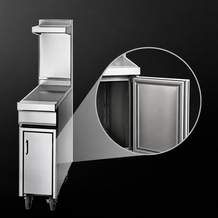 Product image #4 for Titan JTPR-18-SD 18-Inch Stainless Steel Spreader Cabinet with Door