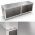 Thumbnail image #4 for John Boos Stainless Steel Open Front Underbar Work Table Cabinet Base, 120 x 24 Inches, Flat Top