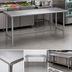 Thumbnail image #4 for Advance Tabco Super Saver Flat Top Open Base Work Table, 144