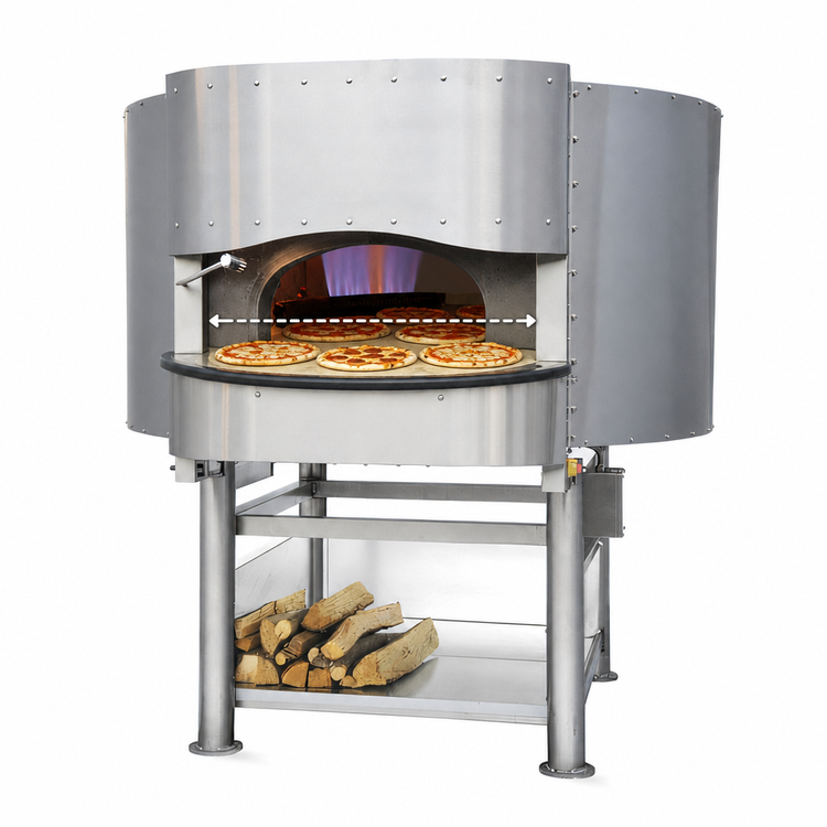 Product image #4 for Morello Forni PG150 Gas-Fired Round Stone Hearth Pizza Oven with Stand, 59-Inch Cooking Diameter