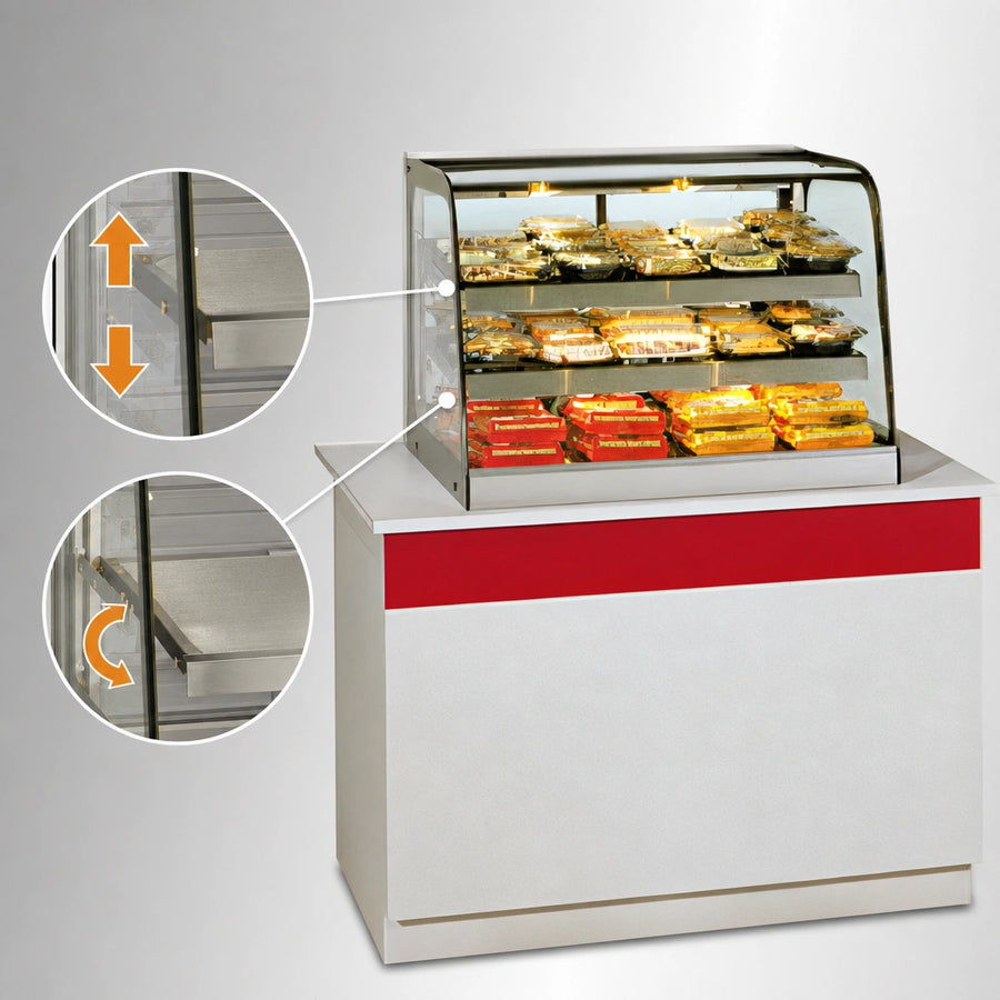 Two Adjustable Heated Shelves