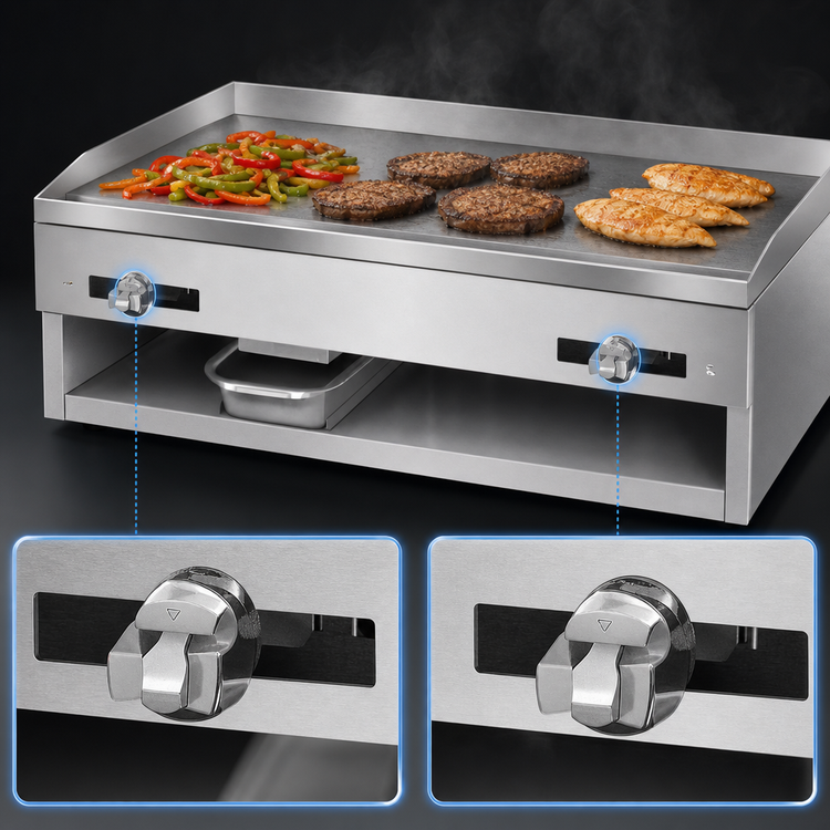 Product image #4 for Comstock-Castle 30 Inch Countertop Gas Griddle with 1/2 Inch Smooth Steel Plate