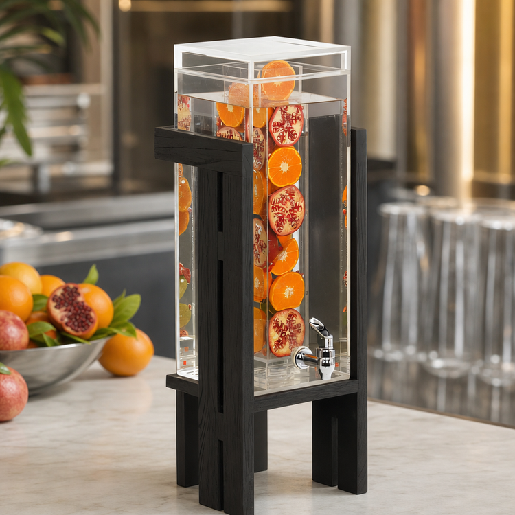 Product image #4 for Cal-Mil Brooklyn Square 3 Gallon Rectangular Ice Beverage Dispenser