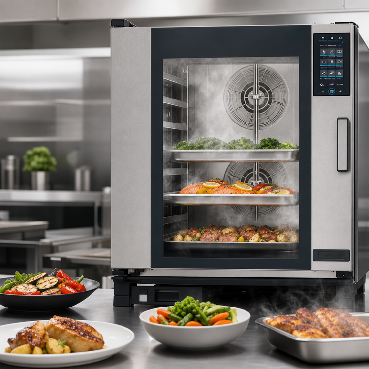 Product image #4 for UNOX ChefTop MIND.Maps Plus 6-Tray 18" x 26" Electric Countertop Combi Oven/Steam Oven, Right-Hand Door