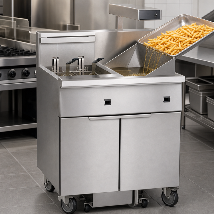 Product image #4 for Imperial Electric Floor Fryer with Built-In Filter System and Dump Station, 75 lb Capacity
