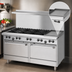 Thumbnail image #4 for Garland G Starfire Pro 60-Inch Gas Restaurant Range with 6 Open Burners, 24-Inch Griddle, 2 Storage Bases, and Hi-Shelf