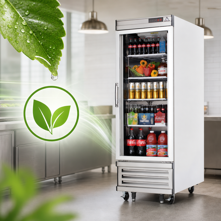 Product image #4 for Everest Refrigeration EBGR1 One-Section Bottom-Mount Upright Glass Door Reach-In Refrigerator, 21 Cu. Ft., 27 Inch Wide