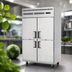 Thumbnail image #4 for Everest Refrigeration ESRH4 Two-Section Reach-In Refrigerator, 48 Cu. Ft., Top-Mounted Self-Contained R290, 4 Half Doors