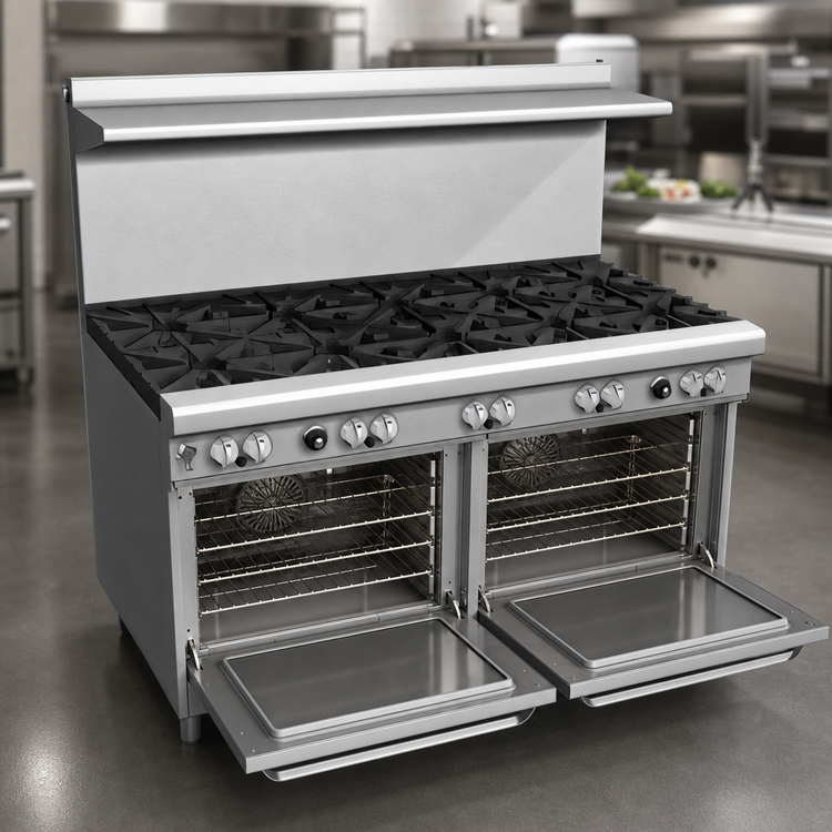 Product image #4 for Southbend Ultimate 60-Inch Gas Restaurant Range with 10 Open Burners and 2 Convection Ovens