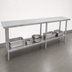 Thumbnail image #4 for Sapphire 84-Inch x 18-Inch Stainless Steel Flat Top Worktable with Undershelf