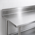 Thumbnail image #4 for John Boos Stallion 108-Inch x 24-Inch 14-Gauge Stainless Steel Work Table with 5-Inch Backsplash and Safety Edge Front