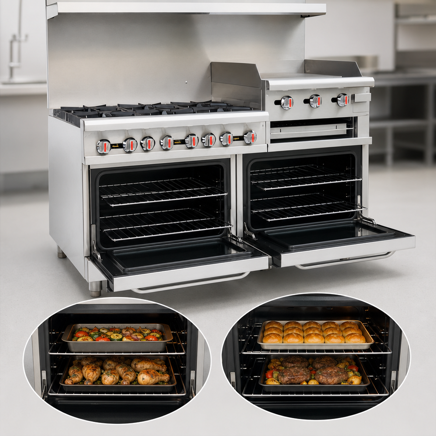 Two Ovens With Two Racks Each