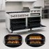 Thumbnail image #4 for Hurakan Heavy Duty 60-Inch Gas Range with 6 Open Burners, 2 Ovens, Griddle, and Broiler
