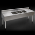 Thumbnail image #4 for Eagle Group 2200 Series Three-Compartment Underbar Sink Unit with Left and Right Drainboards, 96