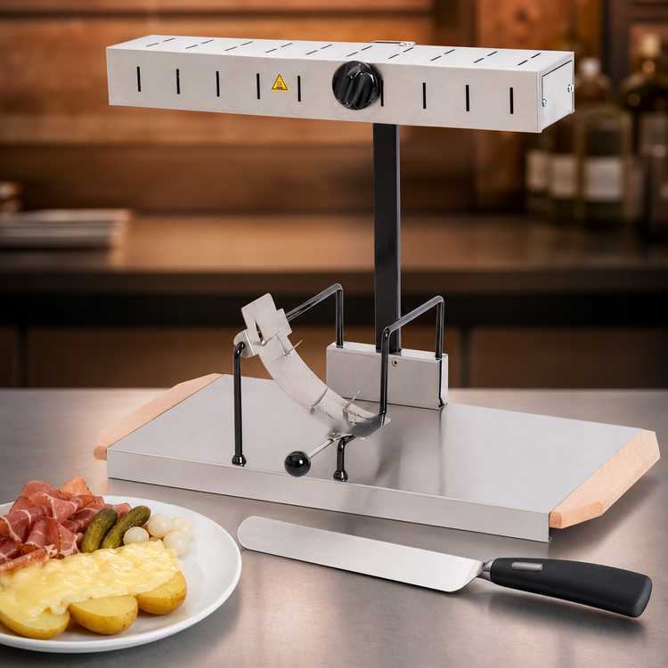 Product image #4 for Louis Tellier ALPAGE Countertop Raclette Cheese Melter with Knife, Stainless Steel