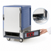 Thumbnail image #4 for Metro C5 3 Series Blue Insulation Armour Mobile Half-Height Heated Holding Cabinet with Solid Door and Lip Load Slides
