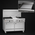 Thumbnail image #4 for Southbend Ultimate 48-Inch Commercial Gas Restaurant Range with 4 Open Burners, 24-Inch Griddle, Standard Oven, and Cabinet Base