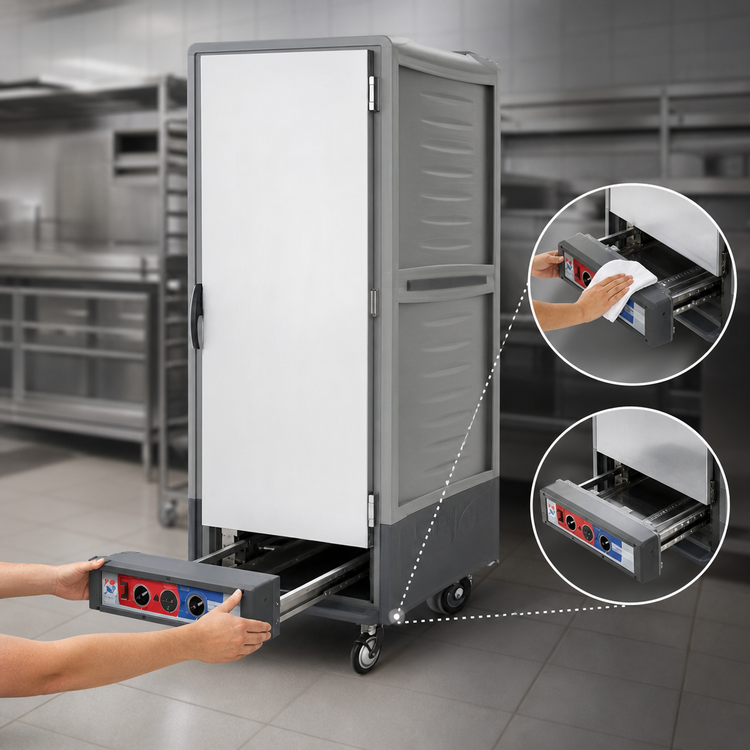 Product image #4 for Metro C5 3 Series Full-Height Combination Heated Holding and Proofing Cabinet, Gray, Solid Door