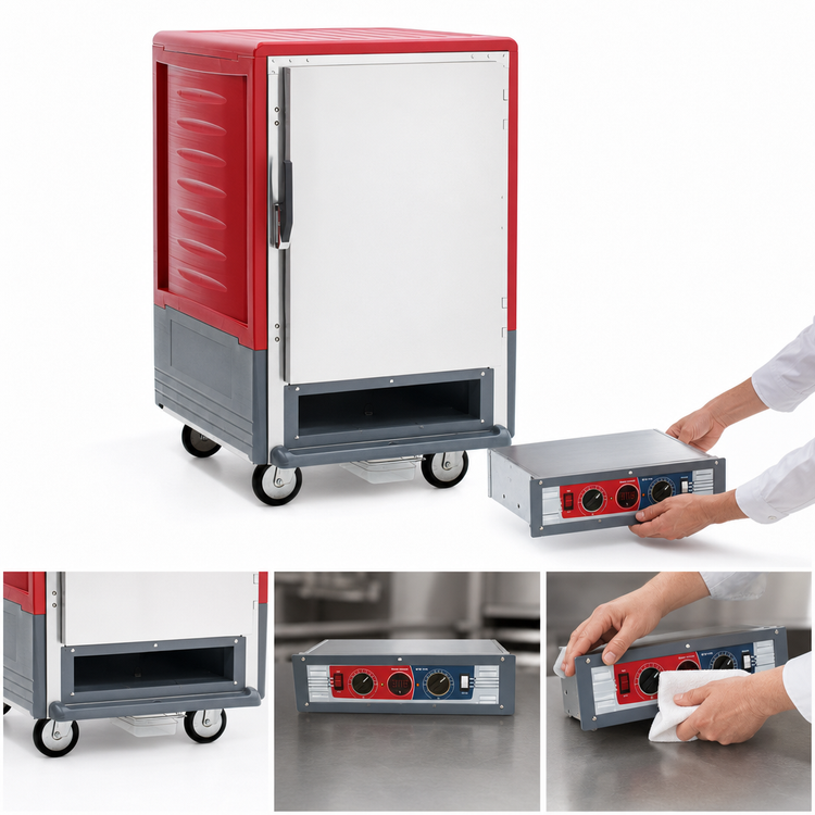 Product image #4 for Metro C5 3 Series Half-Height Mobile Heated Holding and Proofing Cabinet with Solid Door and Lip Load Slides