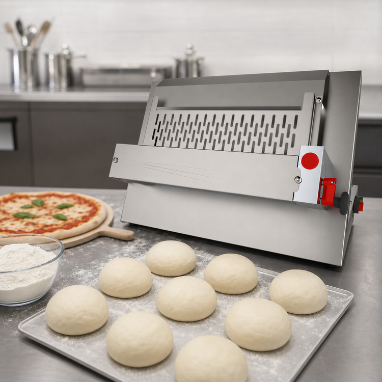 Product image #4 for Omcan USA Pizza Dough Moulder, Bench Model, 0.5 HP, 110V, 13.3-Inch Max Diameter