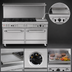 Thumbnail image #4 for Southbend Ultimate 60-Inch Gas Restaurant Range with 5 Open Burners, 24-Inch Griddle, and 2 Convection Ovens