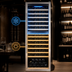 Thumbnail image #4 for Omcan Vinovero 126-Bottle Dual Zone Commercial Wine Cooler with Locking Stainless Steel Framed Full Glass Door
