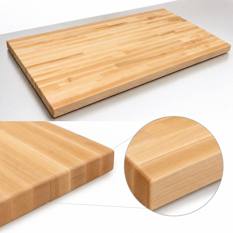 Product image #4 for Boos Block Blended Edge Grain Maple Kitchen Countertop, 18 x 25 x 1-1/2 Inches, Varnique Finish