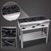 Thumbnail image #4 for Comstock-Castle FHP3S 36-Inch 3-Burner Floor Model Gas Hot Plate with Open Leg Base and Undershelf