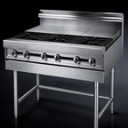Thumbnail image #4 for Jade Range (Middleby) Titan JMRH-6ST 72-Inch Heavy-Duty Modular Gas Range with 6 Open Burners and 6 Rear Hot Tops