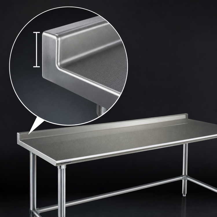 Product image #4 for Eagle Spec-Master 108-Inch x 30-Inch Stainless Steel Underbar Work Table with Rear Upturn
