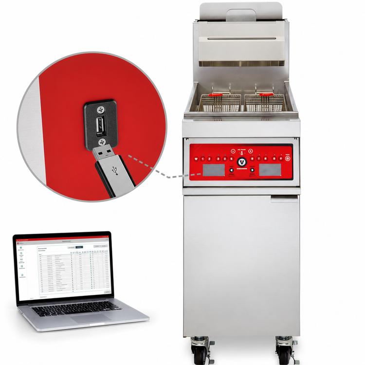 Product image #5 for Vulcan PowerFry3 1TR45C Free-Standing Gas Fryer with Programmable Computer Controls