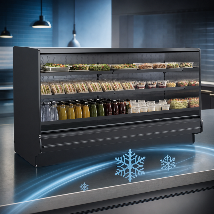 Product image #4 for Structural Concepts Fusion 75-3/8-Inch Countertop Refrigerated Self-Service Display Case, Remote DX, with 3 Solid Shelves