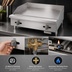 Thumbnail image #4 for Comstock-Castle Diner Series 24-Inch Countertop Gas Griddle with Manual Controls and 30-Inch Polished Steel Plate