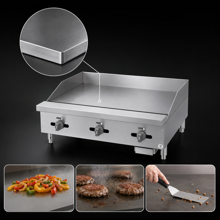 Product image #4 for Comstock-Castle Diner Series 60-Inch Countertop Gas Griddle with Thermostat Controls