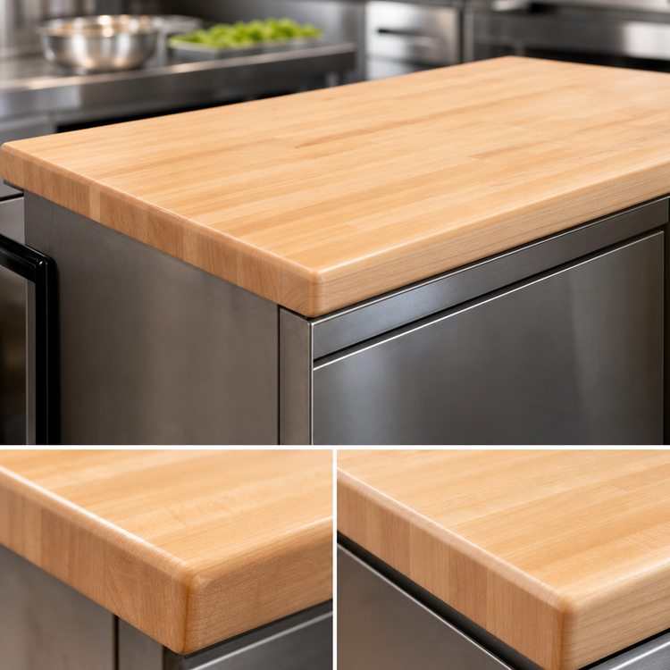 Product image #4 for John Boos Boos Block Blended Edge Grain Northern Hard Rock Maple Kitchen Countertop, 84 x 48 x 1-3/4 in., Penetrating Oil Finish